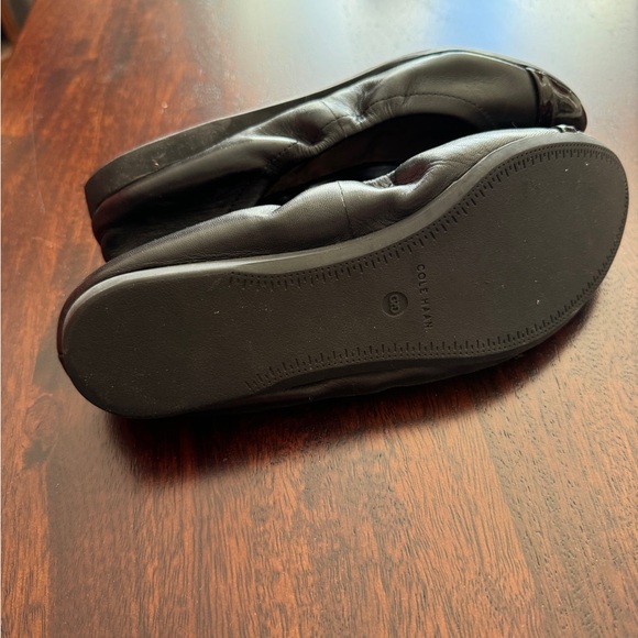 Cole Haan black ballet leather flats new without tags - Picture 5 of 8